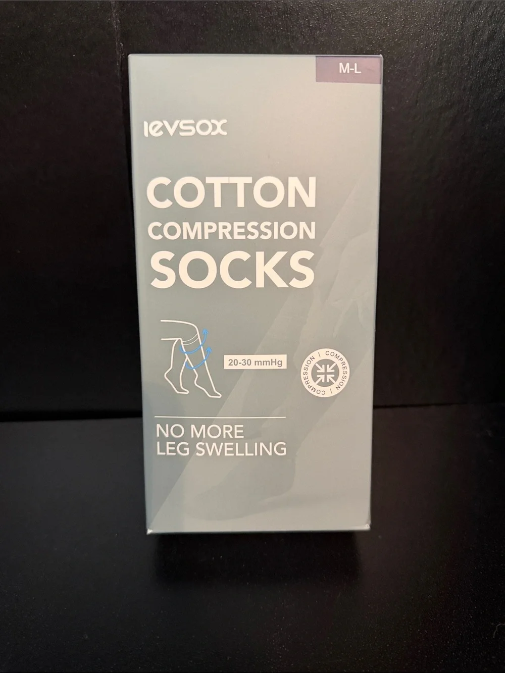NIB Levsox Cotton Compression Socks Size M-L 20-30